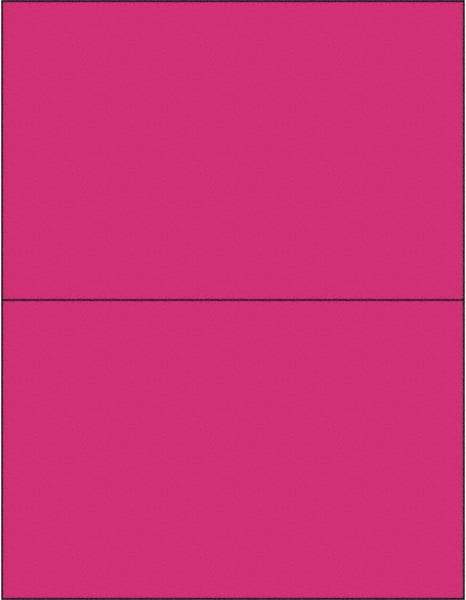 Tape Logic - 8-1/2" Long, Fluorescent Pink Paper Laser Label - For Laser Printers - Apex Tool & Supply