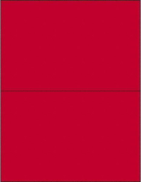 Tape Logic - 8-1/2" Long, Fluorescent Red Paper Laser Label - For Laser Printers - Apex Tool & Supply