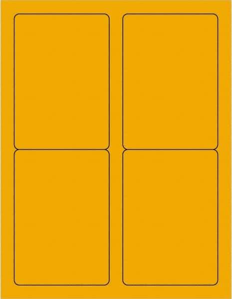 Tape Logic - 5" Long, Fluorescent Orange Paper Laser Label - For Laser Printers - Apex Tool & Supply