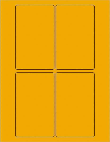 Tape Logic - 5" Long, Fluorescent Orange Paper Laser Label - For Laser Printers - Apex Tool & Supply