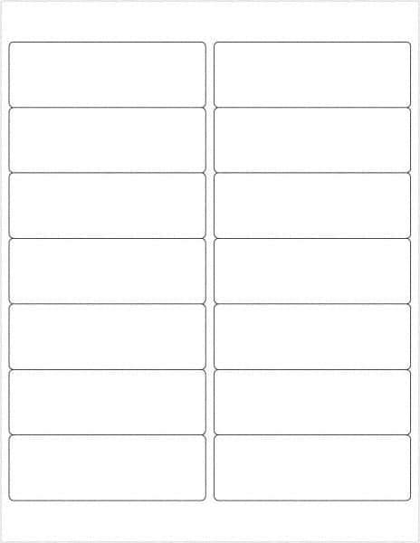 Tape Logic - 4" Long, White Paper Laser Label - For Laser Printers - Apex Tool & Supply
