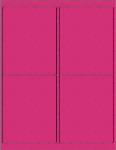 Tape Logic - 5" Long, Fluorescent Pink Paper Laser Label - For Laser Printers - Apex Tool & Supply
