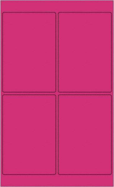 Tape Logic - 6" Long, Fluorescent Pink Paper Laser Label - For Laser Printers - Apex Tool & Supply