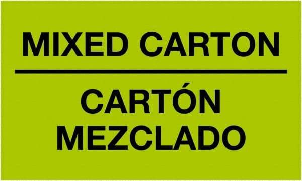 Tape Logic - 5" Long, Fluorescent Green Paper Shipping Label - For Multi-Use - Apex Tool & Supply