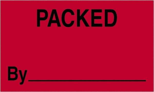 Tape Logic - 5" Long, Fluorescent Red Paper Shipping Label - For Multi-Use - Apex Tool & Supply