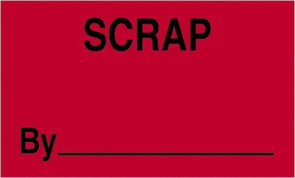 Tape Logic - 5" Long, Fluorescent Red Paper Shipping Label - For Multi-Use - Apex Tool & Supply