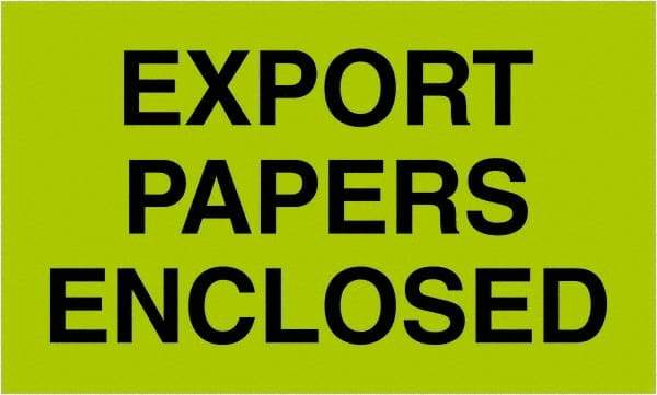 Tape Logic - 5" Long, Fluorescent Green Paper Shipping Label - For Multi-Use - Apex Tool & Supply