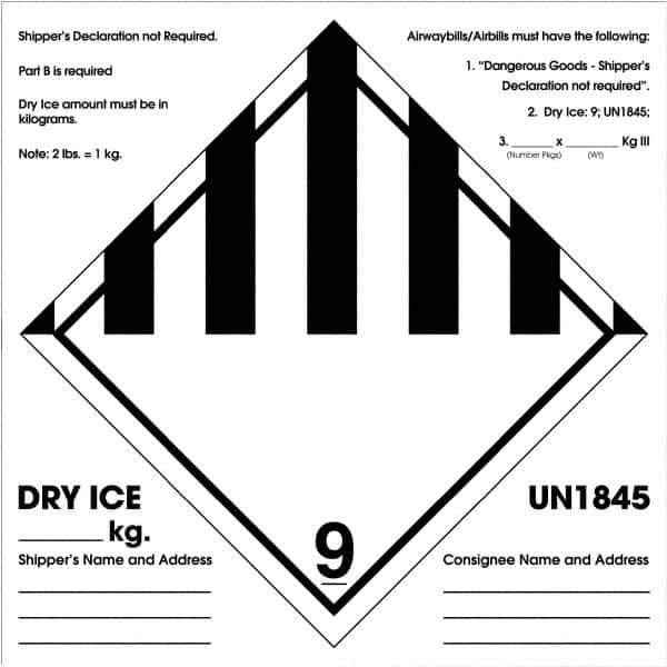Tape Logic - 6" Long, Black/White Paper D.O.T. Labels - For Multi-Use - Apex Tool & Supply