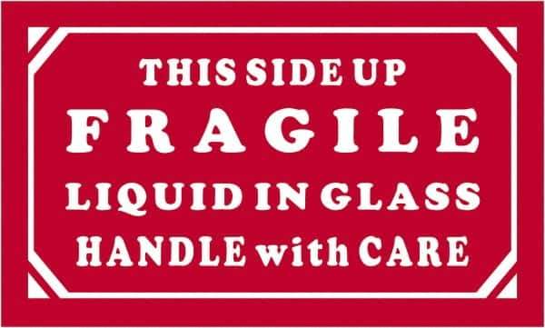 Tape Logic - 5" Long, Red/White Paper Shipping Label - For Multi-Use - Apex Tool & Supply