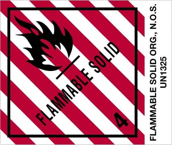 Tape Logic - 4-3/4" Long, Red, Black on White Paper D.O.T. Labels - For Multi-Use - Apex Tool & Supply