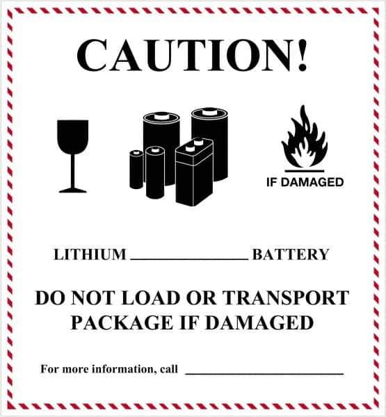 Tape Logic - 4-5/8" Long, Red, Black on White Paper D.O.T. Labels - For Multi-Use - Apex Tool & Supply