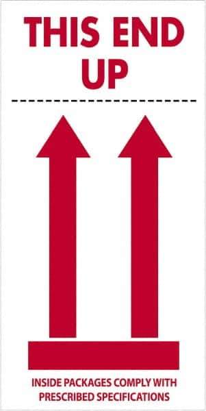 Tape Logic - 8" Long, Red/White Paper Shipping Label - For Multi-Use - Apex Tool & Supply