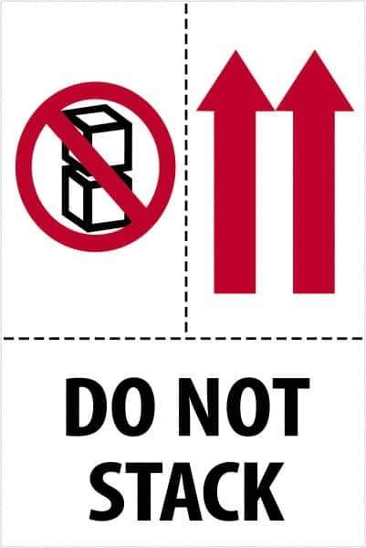 Tape Logic - 6" Long, Red, Black on White Paper Shipping Label - For Multi-Use - Apex Tool & Supply