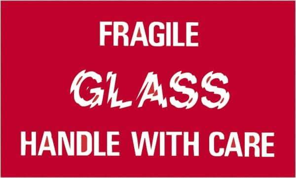Tape Logic - 5" Long, Red/White Paper Shipping Label - For Multi-Use - Apex Tool & Supply