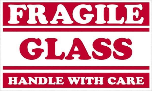 Tape Logic - 5" Long, Red/White Paper Shipping Label - For Multi-Use - Apex Tool & Supply
