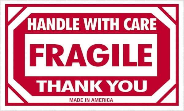 Tape Logic - 5" Long, Red/White Paper Shipping Label - For Multi-Use - Apex Tool & Supply