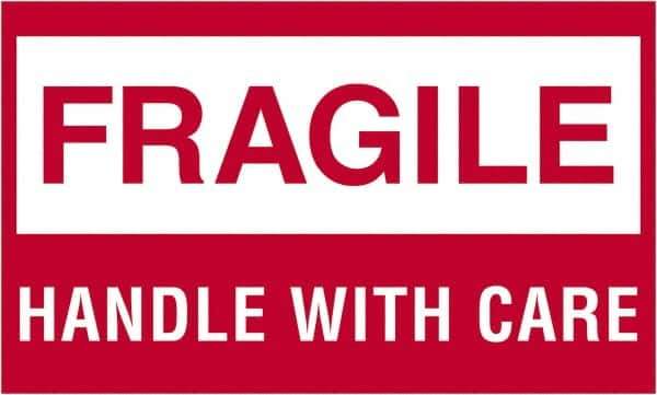 Tape Logic - 5" Long, Red/White Paper Shipping Label - For Multi-Use - Apex Tool & Supply