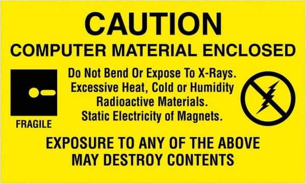 Tape Logic - 5" Long, Black & Yellow Paper Shipping Label - For Multi-Use - Apex Tool & Supply