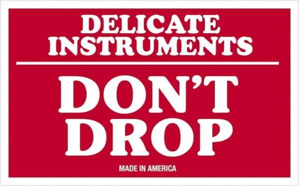 Tape Logic - 5" Long, Red/White Paper Shipping Label - For Multi-Use - Apex Tool & Supply