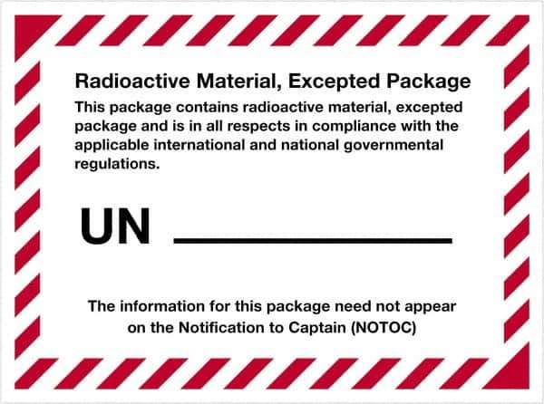 Tape Logic - 4-3/8" Long, Blue/White Paper D.O.T. Labels - For Multi-Use - Apex Tool & Supply