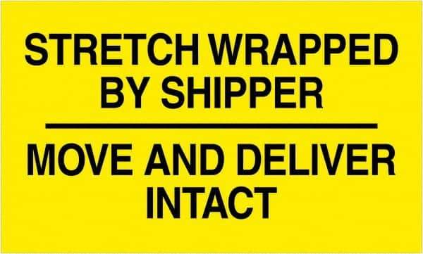 Tape Logic - 5" Long, Black & Yellow Paper Shipping Label - For Multi-Use - Apex Tool & Supply