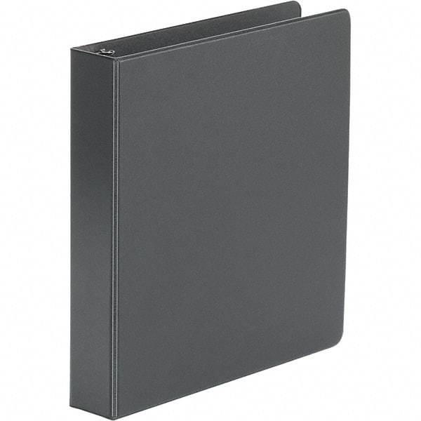 UNIVERSAL - 275 Sheet Capacity, 8-1/2 x 11", Non-View Ring Binder - Polypropylene, Black - Apex Tool & Supply