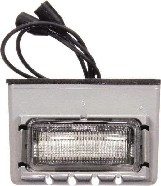 Truck-Lite - 2" Long, Clear LED License Light - 12 Volts, Includes LED Light, Bracket, Gasket - Apex Tool & Supply