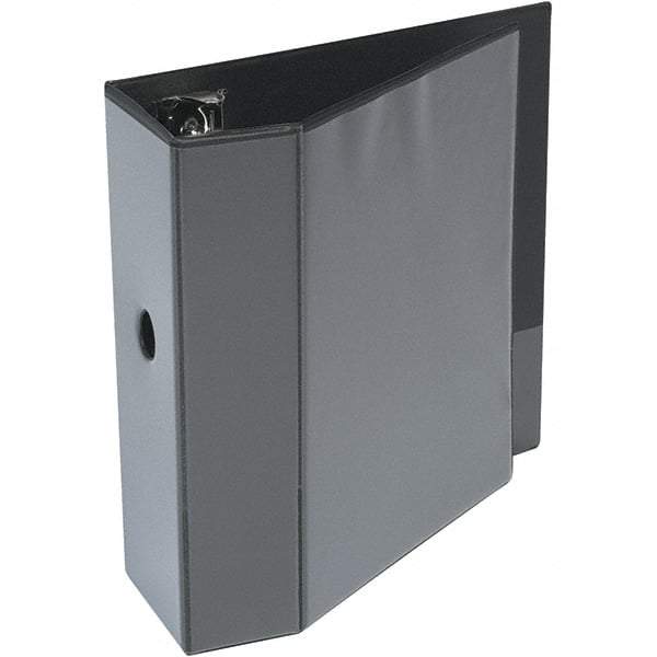 Universal One - 1,050 Sheet Capacity, 8-1/2 x 11", View Ring Binder - Polypropylene, Black - Apex Tool & Supply