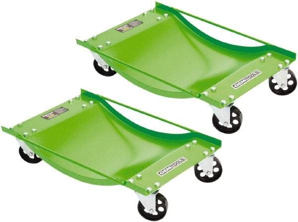 OEM Tools - 4 Wheel, 1,000 Lb Capacity, One Pair Dolly without Handle - 3-1/2" Cast Iron Casters - Apex Tool & Supply