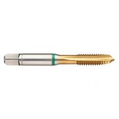 M14x1.25 6H 4-Flute Cobalt Green Ring Spiral Point Plug Tap-TiN - Apex Tool & Supply