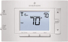 White-Rodgers - 50 to 99°F, 1 Heat, 1 Cool, Digital Programmable Thermostat - 20 to 30 Volts, 1.77" Inside Depth x 1.77" Inside Height x 5-1/4" Inside Width, Horizontal Mount - Apex Tool & Supply
