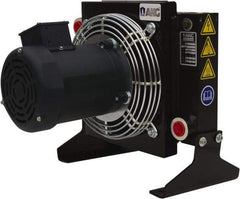 AKG Thermal Systems - SAE #12, 1 Fan Mount, Liquid-To-Air Aluminum Brazed Process Equipment Heat Exchanger - Oil Cooler, Ethylene Glycol/Water Mixture Cooler, 14.25" High x 13.78" Wide x 13.27" Deep, 250°F Max - Apex Tool & Supply