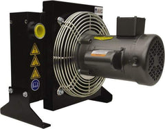 AKG Thermal Systems - SAE #16, 1 Fan Mount, Liquid-To-Air Aluminum Brazed Process Equipment Heat Exchanger - Oil Cooler, Ethylene Glycol/Water Mixture Cooler, 15.91" High x 15.75" Wide x 14.5" Deep, 250°F Max - Apex Tool & Supply