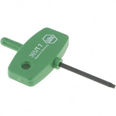 Wiha - T7 Torx Key - Wing Handle, 35mm Length Under Head, 2.7" OAL - Apex Tool & Supply