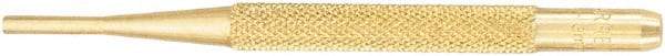 Starrett - 1/8" Pin Punch - 4" OAL, Brass - Apex Tool & Supply