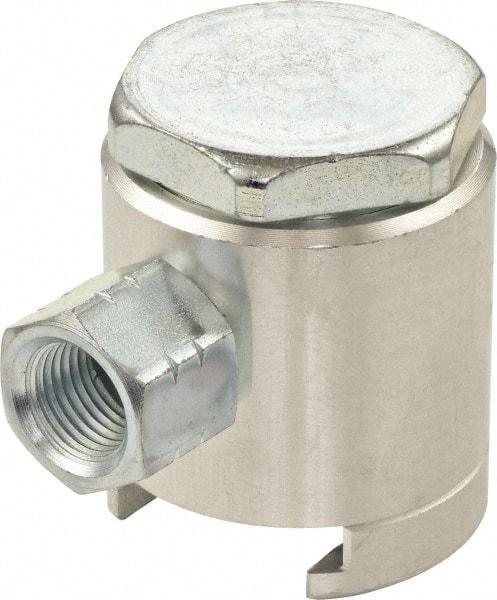Umeta - 1-1/2" Long, 1/8 Thread, Aluminum Grease Gun Button-Head Coupler - NPT (F) Thread - Apex Tool & Supply