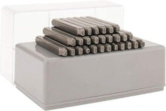 C.H. Hanson - 27 Piece, 3/32" Character Steel Stamp Set - Letters, Reverse - Apex Tool & Supply