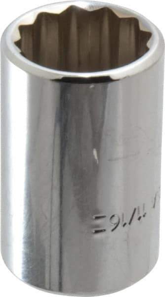 Blackhawk by Proto - 11/16", 1/2" Drive, Standard Hand Socket - 12 Points, 1-1/2" OAL, Chrome Finish - Apex Tool & Supply