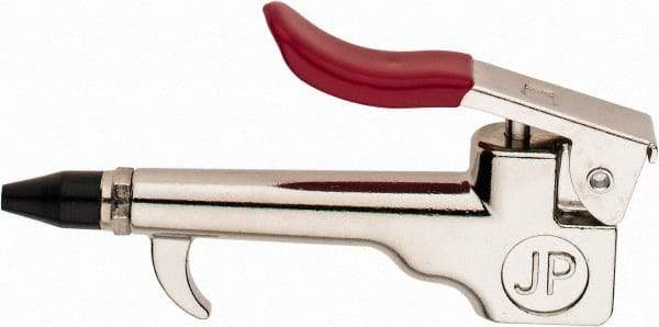 Value Collection - 90 Max psi Rubber Thumb Lever Blow Gun - 1/4 NPT, 1" Tube Length, Chrome Plated Zinc - Apex Tool & Supply