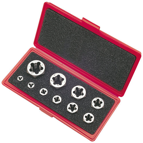 490 10 Piece 1/4-1/2 Carbon Hex Die Set - Exact Industrial Supply