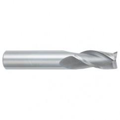 1 Dia. x 4 Overall Length 3-Flute Square End Solid Carbide SE End Mill-Round Shank-Center Cutting-Uncoated - Apex Tool & Supply