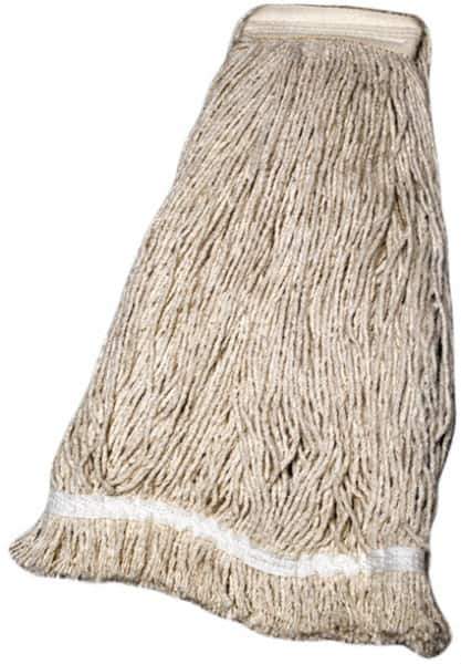 Ability One - 1-1/4" Large Blended Fiber Cut End Mop Head - 2 Ply, Clamp Jaw Connection - Apex Tool & Supply