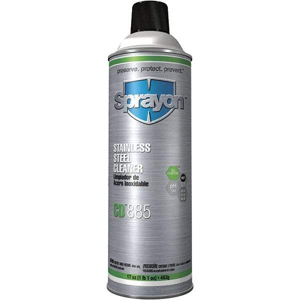 Sprayon - 14 fl oz Liquid Stainless Steel Cleaner - Odor-Free, Can Container - Apex Tool & Supply