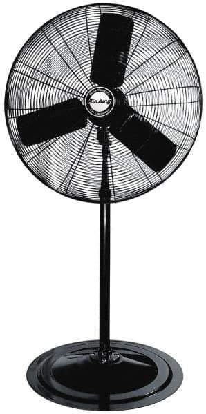 Air King - 30" Blade, 1/4 hp, 7,400 Max CFM, Single Phase Non-Oscillating Pedestal Fan - 2.04 Amps, 120 Volts, 3 Speed - Apex Tool & Supply