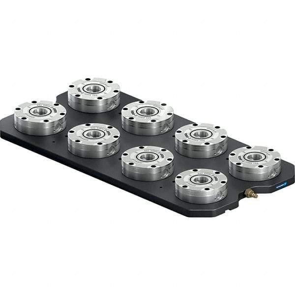 Schunk - NSL Manual CNC Quick Change Clamping Module - 8 Module Center, Top Mount, 7,500 kN Retention Force, 6 bar (87 Lb/Sq In) Unlocking Pressure, 0.005mm Repeatability - Apex Tool & Supply