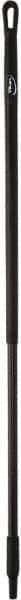 Vikan - 51 x 1-1/4" Fiberglass Squeegee Handle - European Threaded Connection, Black - Apex Tool & Supply