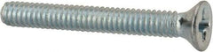 Value Collection - #5-40 UNC, 1" OAL Phillips Drive Machine Screw - Flat Head, Grade J82 Steel, Zinc-Plated Finish, Without Washer - Apex Tool & Supply
