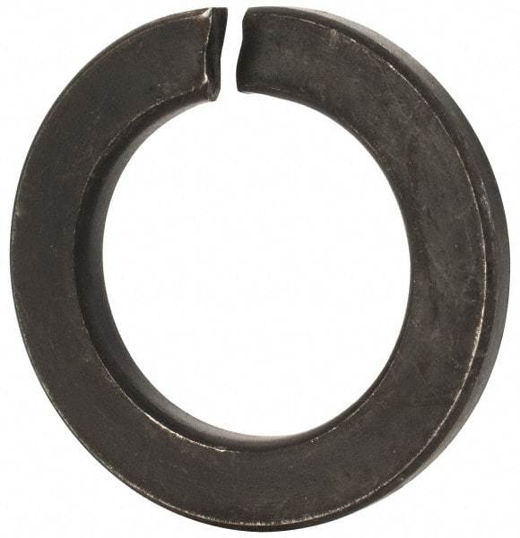 Value Collection - M36, 36.5mm ID, 58.2mm OD, 6mm Thick Split Lock Washer - Grade 8 Spring Steel, Uncoated, 36.5mm Min ID, 37.7mm Max ID - Apex Tool & Supply