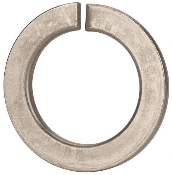 Value Collection - M39, 39.5mm ID, 61.2mm OD, 6mm Thick Split Lock Washer - 18-8 Austenitic Grade A2 Stainless Steel, Uncoated, 39.5mm Min ID, 40.7mm Max ID - Apex Tool & Supply