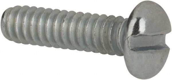Value Collection - #4-40 UNC, 7/16" Length Under Head Slotted Drive Machine Screw - Pan Head, Grade J82 Steel, Zinc-Plated Finish, Without Washer - Apex Tool & Supply